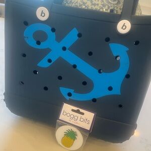 BOGG BAG Black and Blue Tote
